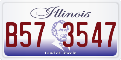 IL license plate B573547