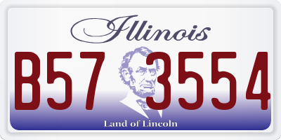 IL license plate B573554