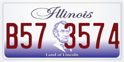 IL license plate B573574