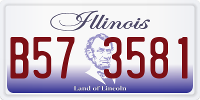 IL license plate B573581