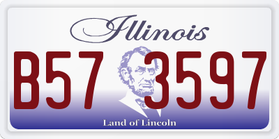 IL license plate B573597