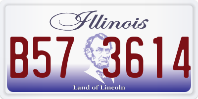 IL license plate B573614