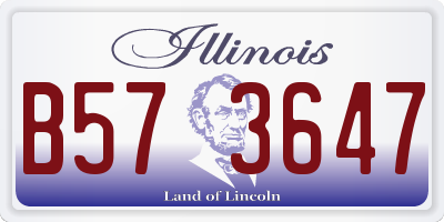 IL license plate B573647