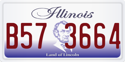 IL license plate B573664