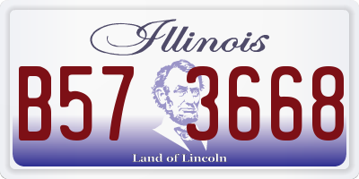 IL license plate B573668