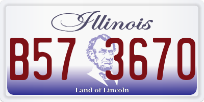 IL license plate B573670