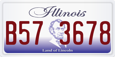 IL license plate B573678