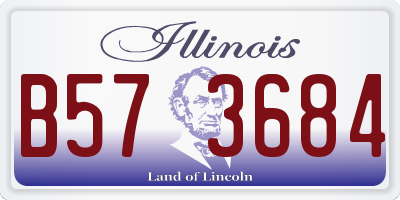 IL license plate B573684