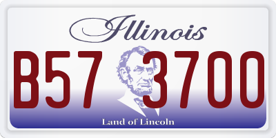 IL license plate B573700