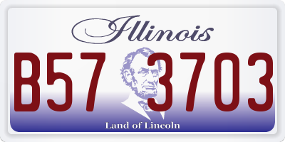 IL license plate B573703