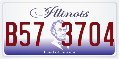 IL license plate B573704