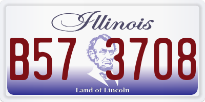 IL license plate B573708