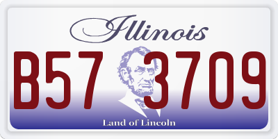 IL license plate B573709