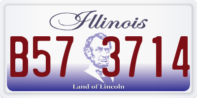 IL license plate B573714