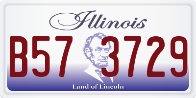 IL license plate B573729