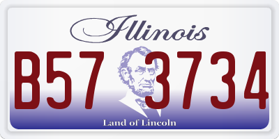 IL license plate B573734