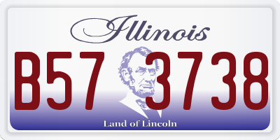 IL license plate B573738