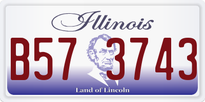 IL license plate B573743