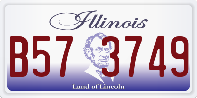 IL license plate B573749