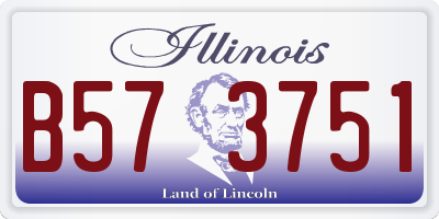 IL license plate B573751