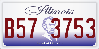 IL license plate B573753