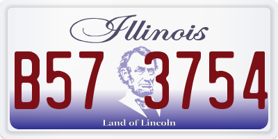 IL license plate B573754