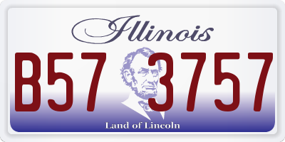 IL license plate B573757
