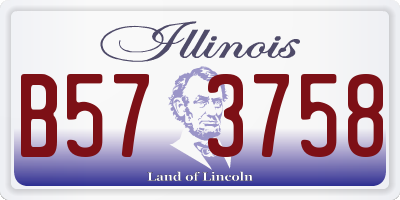IL license plate B573758