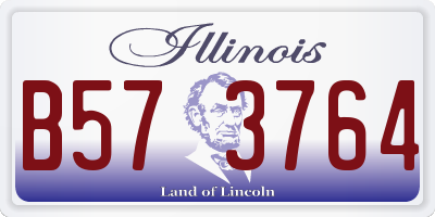 IL license plate B573764