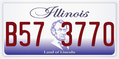 IL license plate B573770