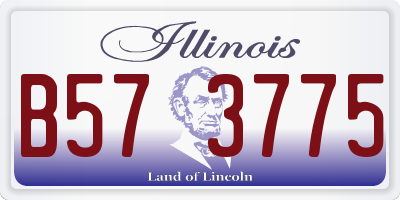 IL license plate B573775