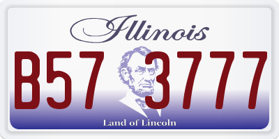 IL license plate B573777