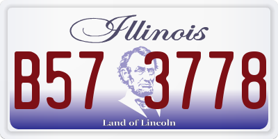 IL license plate B573778