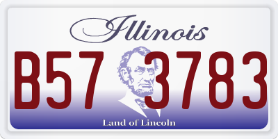 IL license plate B573783