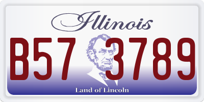 IL license plate B573789