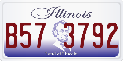 IL license plate B573792