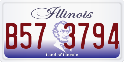 IL license plate B573794