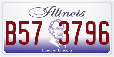 IL license plate B573796