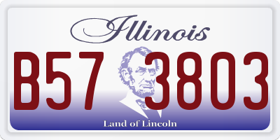 IL license plate B573803