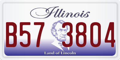IL license plate B573804