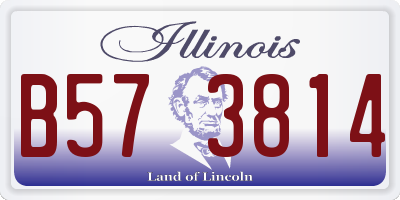 IL license plate B573814
