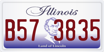 IL license plate B573835