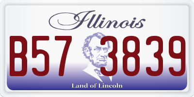 IL license plate B573839