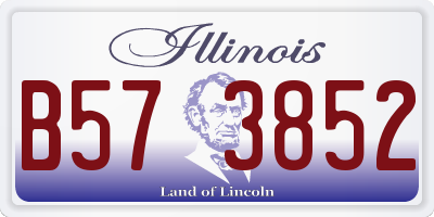 IL license plate B573852