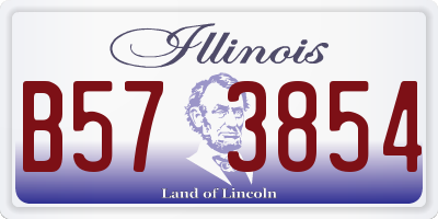 IL license plate B573854
