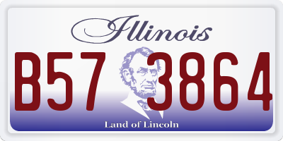 IL license plate B573864