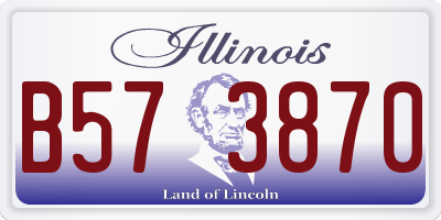 IL license plate B573870