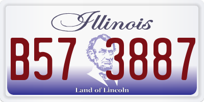 IL license plate B573887