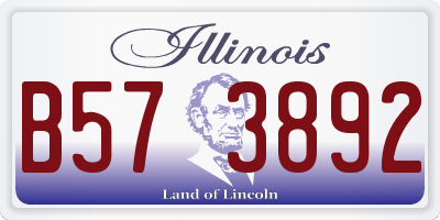 IL license plate B573892