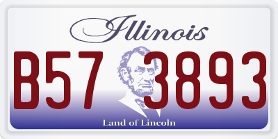 IL license plate B573893